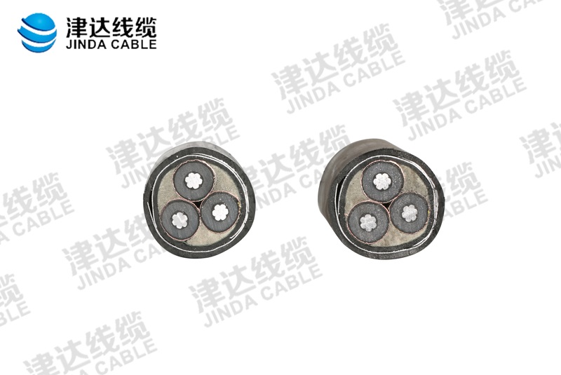 YJLV22 鋁芯鋼帶鎧裝交聯聚乙烯絕緣聚氯乙烯護套電力電纜 3*35㎡
