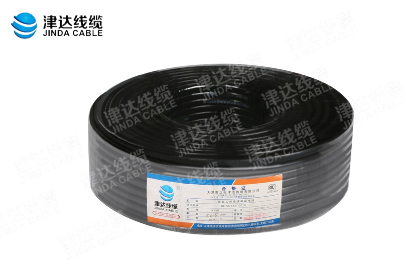 RVVP 銅芯聚氯乙烯絕緣聚氯乙烯護(hù)套屏蔽軟電纜 5*0.5㎡